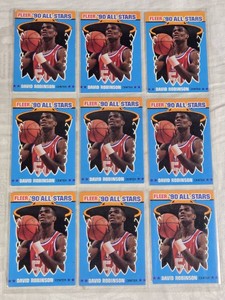 Lot of 9 David Robinson Basketball Cards from 1990 Fleer 90 All Stars Series