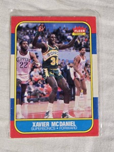 Xavier McDaniel 1986 Fleer #72 - Seattle SuperSonics Basketball Card Vintage