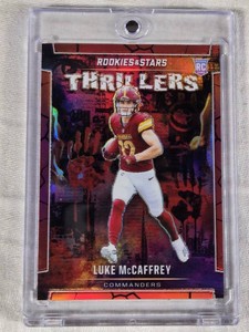 Luke McCaffrey Rookie 2024 Panini Rookies & Stars Thrillers Prizm 0599 - Washington Commanders Football Card