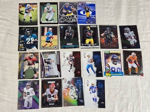 Lot of 20 Football Cards Featuring Key Players, Cris Carter and Warren Sapp Rookie Card