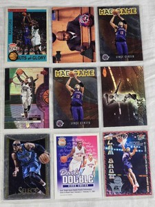 Lot of Vince Carter Basketball Cards including special features like Mad Game and Double Double.