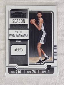 Victor Wembanyama Rookie 2023-24 Panini Contenders #210 - San Antonio Spurs Basketball Card