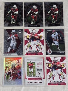 Lot of 9 Kyler Murray Football Cards featuring brands like Panini and Prism