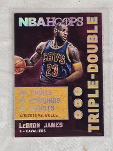 LeBron James 2015-16 Panini NBA Hoops Triple-Double #43 - Cleveland Cavaliers Basketball Card