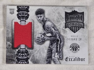 Kelly Oubre Jr. Rookie Patch 2015-16 Panini Excalibur Knight School Player-Worn Material #21 - Washington Wizards Basketball Card