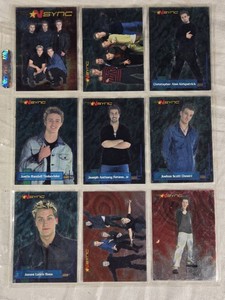 Lot of 9 NSYNC Trading Cards Featuring Justin Timberlake and Other Band Members - Pop Music Memorabilia