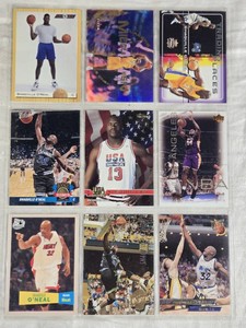 Lot of 9 Shaquille ONeal Basketball Cards including Team USA