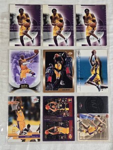 Lot of 9 Kobe Bryant Basketball Cards including Honor Roll, Hot Prospects, and Second Coming