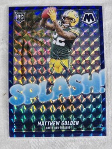 Matthew Golden Rookie 2025 Panini Mosaic Splash Prizm #19 Numbered 7199 - Green Bay Packers Football Card