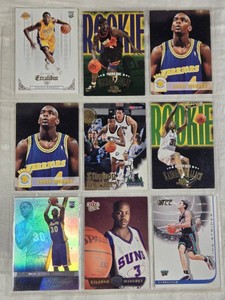 Lot of 9 Basketball Cards featuring Chris Webber, Julius Randle, Stephon Marbury, and Pau Gasol, including Rookies