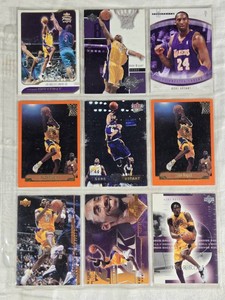 Lot of 9 Kobe Bryant Basketball Cards