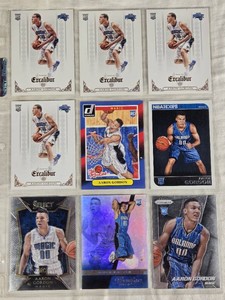 Lot of 9 Aaron Gordon Basketball Cards including Rookie Cards and Excalibur Series