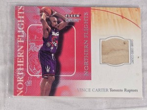 Vince Carter 2000 Fleer Genuine Northern Flights Game-Used Court #5 of 5 - Toronto Raptors Basketball Card
