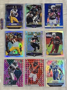 Lot of 9 Football Cards Featuring Ricky Williams, A.J. Green, LeSean McCoy, and Others