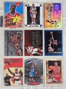 Lot of 9 Basketball Cards Featuring Scottie Pippen, Ray Allen, and Others. Includes notable cards such as Hoops Talkin Hoops, Special Forces, and Court Authority.