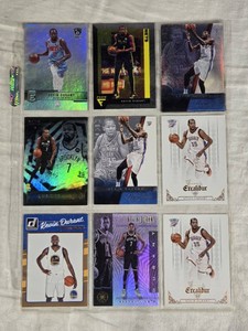 Lot of 9 Kevin Durant Basketball Cards including Donruss, Panini, and Excalibur with Holo and Special Features