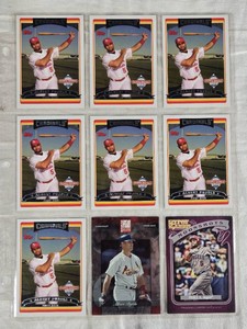 Lot of 9 Albert Pujols Baseball Cards Including Topps 2001 and Donruss Elite