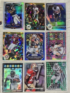 Lot of 9 Football Cards Featuring Keenan Allen, Carson Wentz, Julio Jones, and More