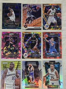Lot of 9 Basketball Cards Featuring Kyrie Irving, Damian Lillard, and More