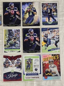 Lot of 9 Russell Wilson Football Cards