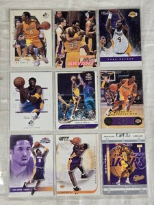 Lot of 9 Kobe Bryant Basketball Cards