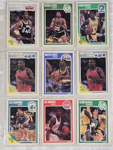 Lot of 9 Basketball Cards Featuring Players Including Kevin McHale and Joe Dumars - Fleer Set.