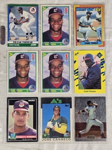 Lot of Baseball Cards Featuring Frank Thomas, Manny Ramirez, and Jose Canseco