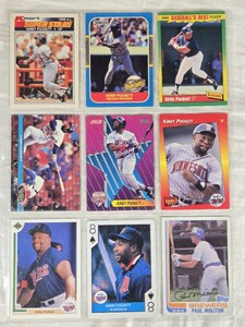 Lot of Kirby Puckett Baseball Cards Featuring Donruss, Fleer, and Topps Sets