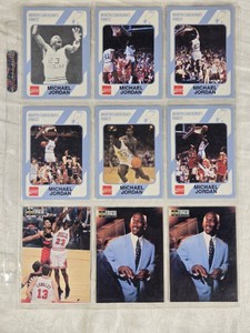 Lot of 9 Michael Jordan Basketball Cards including Upper Deck and Coca-Cola sets