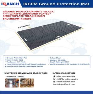 SDLANCH IRGPM Diamond PlatedSmooth Ground Protection Mat 4X8 (IRGPM-4x8x05)