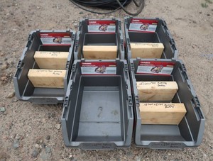 5 LARGE HUSKY STORAGE CONTAINERS