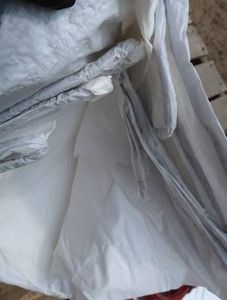 BIG LARGE WHITE TARP & JUMPER CABLES