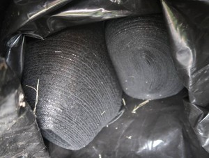 BAG OF LARGE FABRIC ROLLS