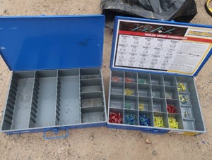 TWO NICE PART ORGANIZATION BOXES FULL OF NEW PARTS
