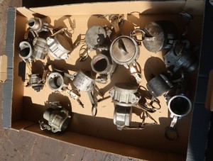BOX OF ASSORTED CAMLOCK FITTINGS