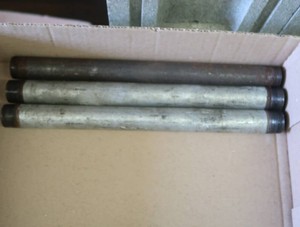 QUARTER INCH BY 12 THREADED PIPES