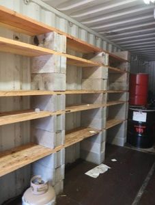 MASSIVE LOT OF BOARDS AND BLOCKS TO MAKE SHELVES