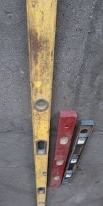 WOODEN VINTAGE LEVEL AND OTHER LEVELS