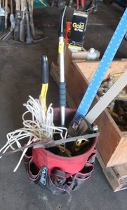HUSKY TOOL HOLDER WITH ASSORTED TOOLS