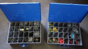 2 - 24 HOLE SMALL PARTS ORGANIZER  MYSTERY PARTS