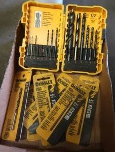 DEWALT DRILL BITS IN CASES