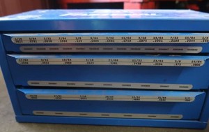 FASTENAL NEW PARTS ORGANIZATION BOX FULL OF BRAND NEW DRILL BITS