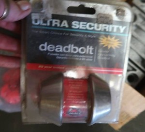 BRAND NEW DEAD BOLT, ANCHOR IRON PLATES & PLASTIC CAPS