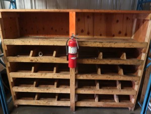 MASSIVE HEAVY WOODEN SHELF