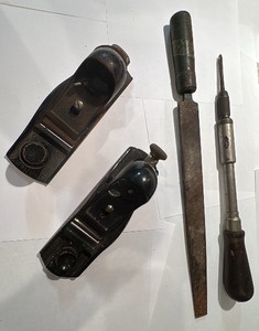 Vintage Tools Hand Planers,File and Push Drill