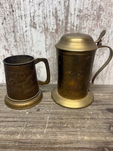 2 Brass Mugs  Stein
