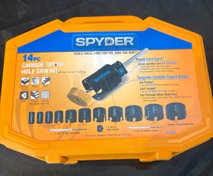 Spyder 14 pc Carbide Tipped Hole Saw Kit