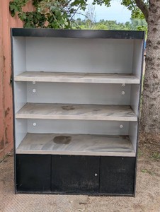 All State Manufacturing 49 x 23 14 x 72 Condiment Stand with Triple Shelf AS493-6-NL