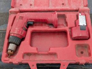 Vintage Red Battery Drill
