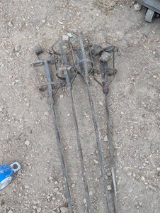 Lot of 4 Metal TikiCan Holders - 2 Smashed